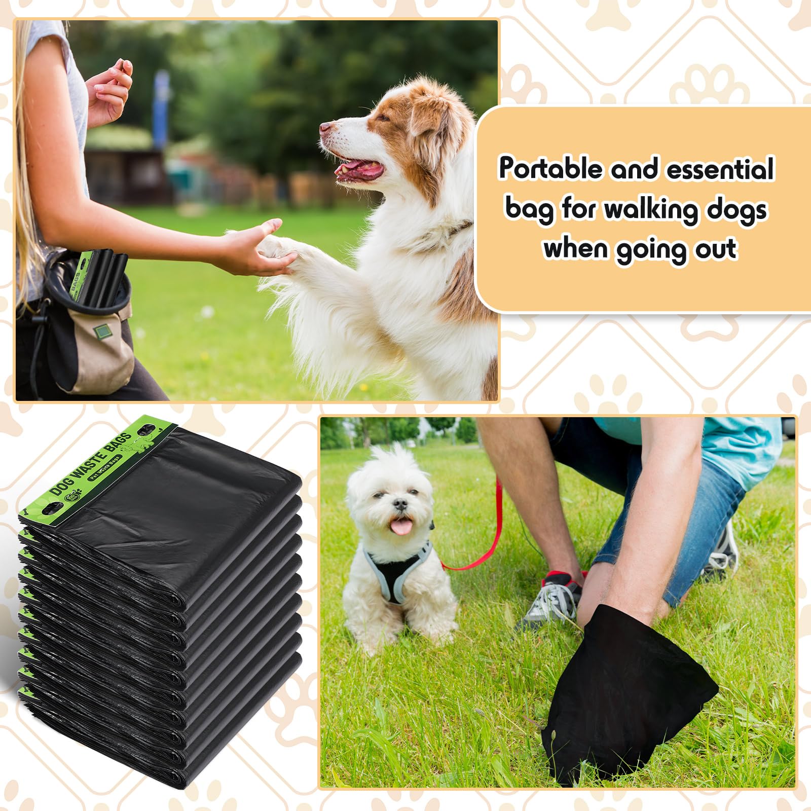 Ireer Sacs-poubelle chien format universel, compatible distributeurs.