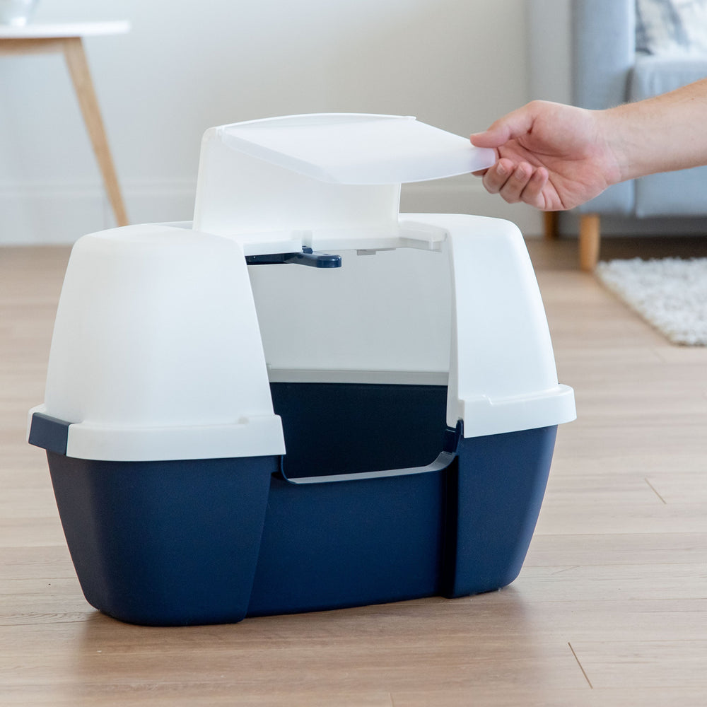 Bac litière Iris USA étanche et hygiénique grâce au design.