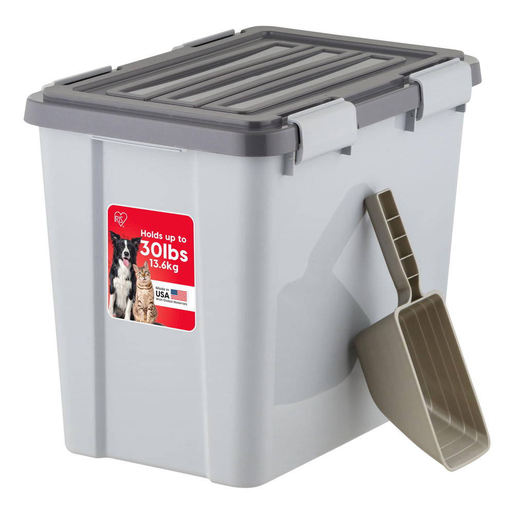 Iris USA boîte-nourriture-chien avec couvercle WeatherPro pour garder la fraîcheur.