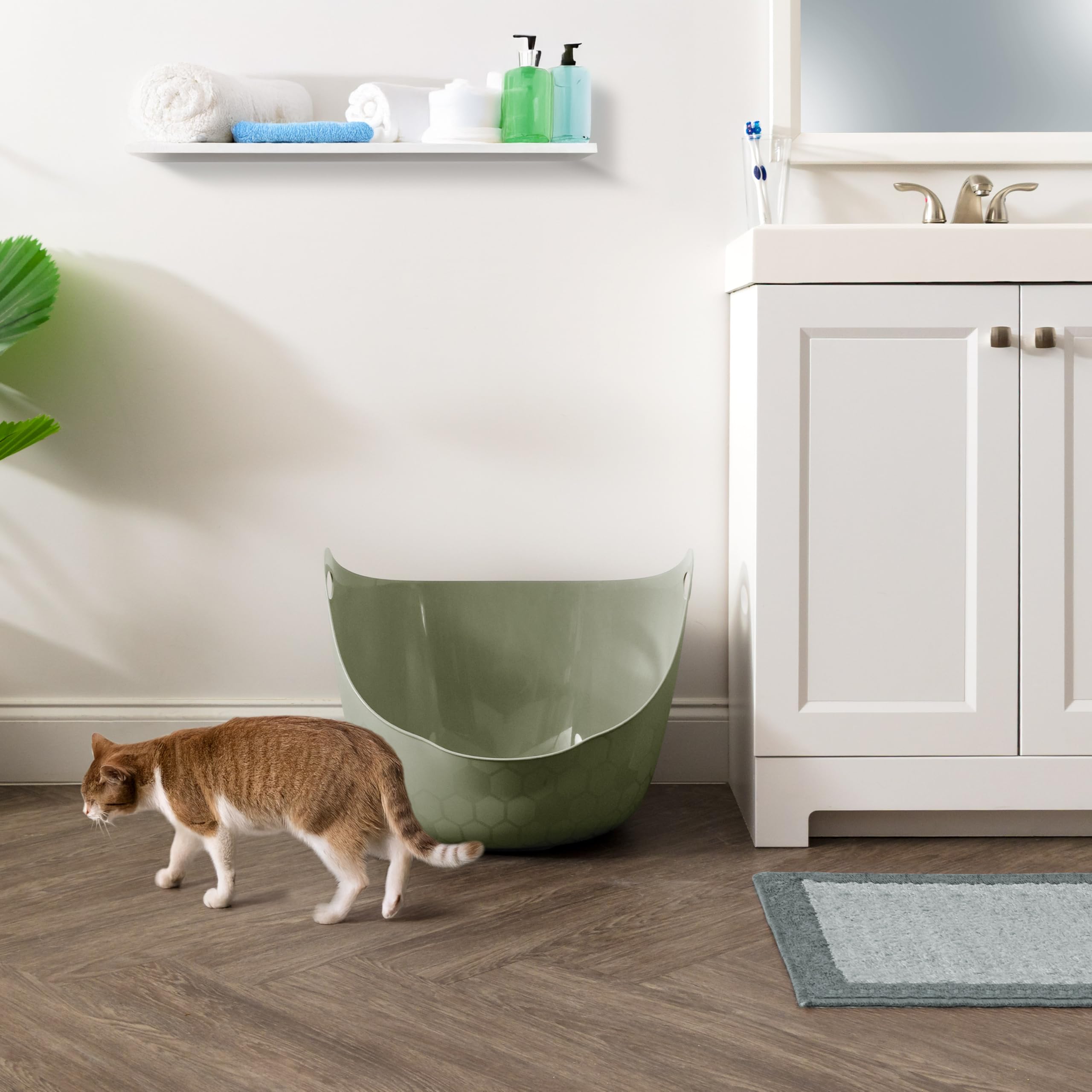 IRIS USA chat-litter-box dimensions-20-5-l-21-13-w-16-25-h: dimensions généreuses.