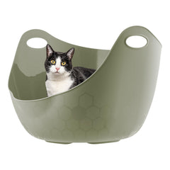 IRIS USA chat-litter-box murs-hauts: réduction des éclaboussures et propreté accrue.