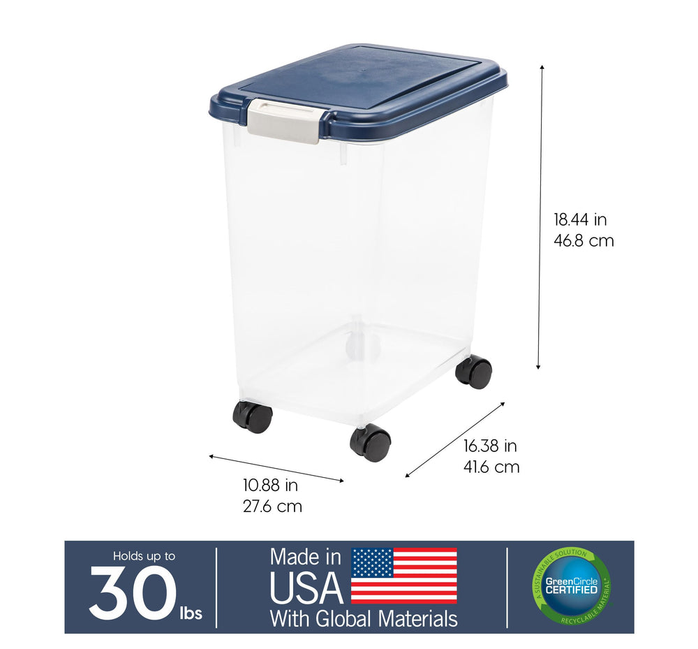 Conteneur Iris USA translucide pour vérifier le niveau sans ouvrir