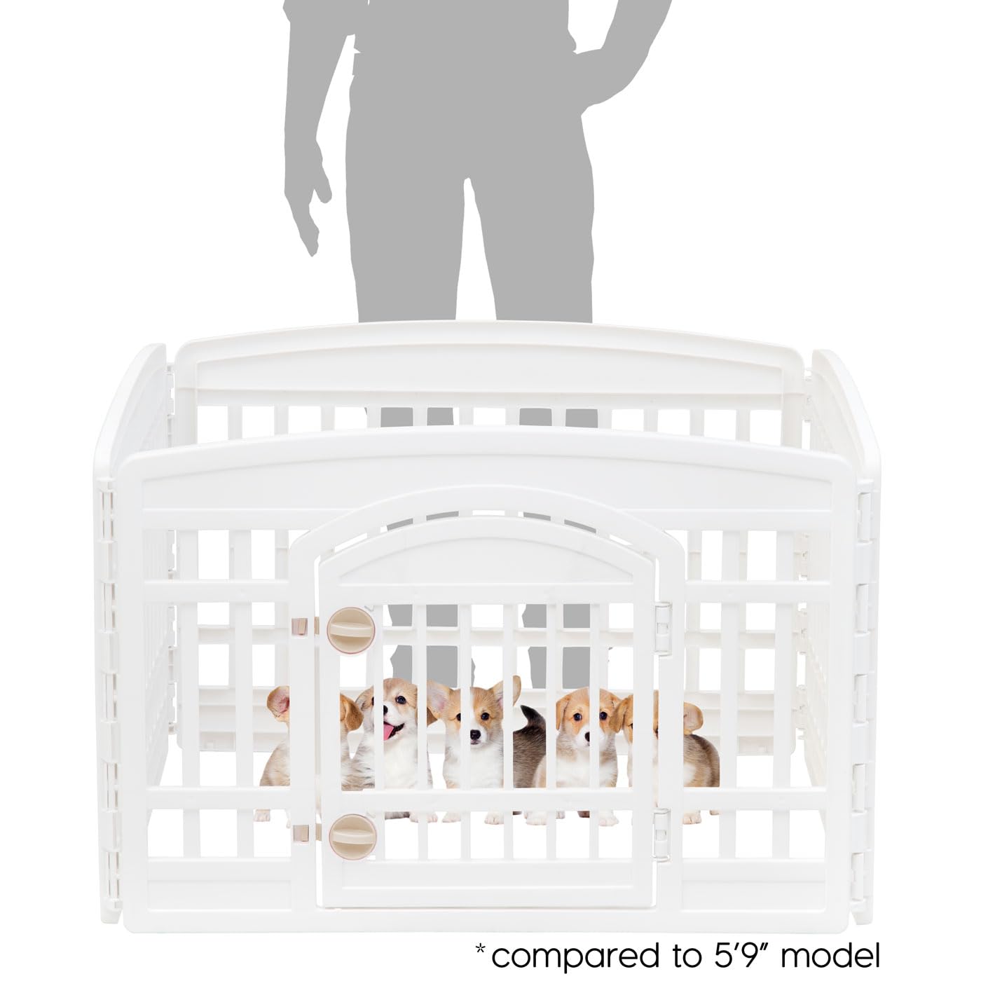 IRIS USA Playpen hauteur 24 pouces pour chiens petits et moyens.