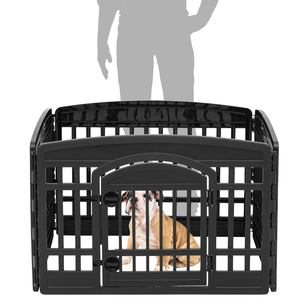 IRIS USA enclos chien 24 pouces hauteur, sécurité accrue pour chiens actifs.