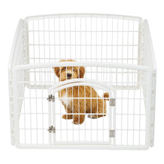 Parc chien IRIS USA avec 4 panneaux, espace sûr et modulable.