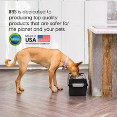 Iris USA gamelles surélevées avec rangement: idéal pour le camping et les voyages.