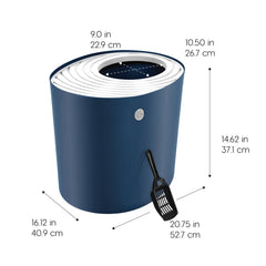 IRIS USA Grand Bac litiere couvercle-lisse-interieur, nettoyage rapide.