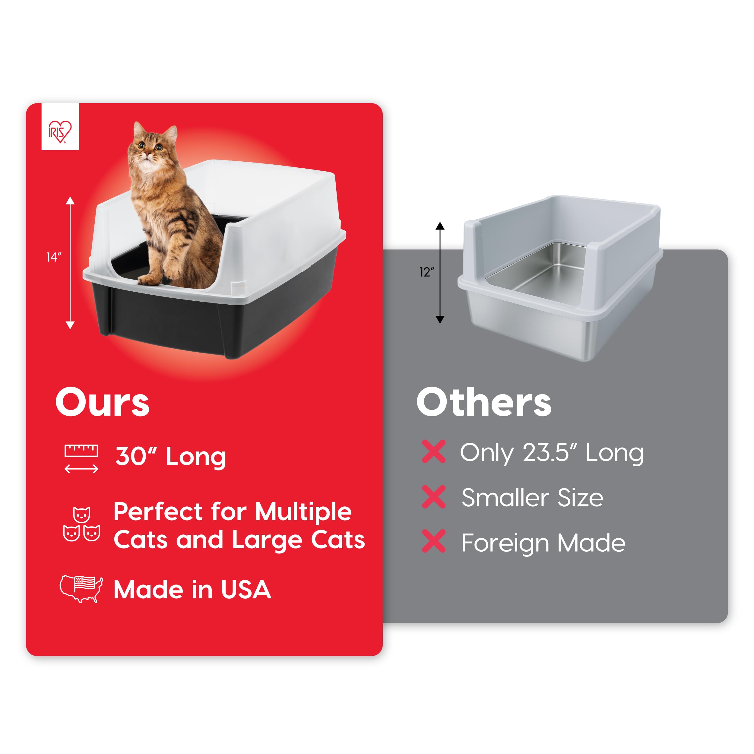 Entrée incurvée de 6,5 po favorisant l’accès des chats.