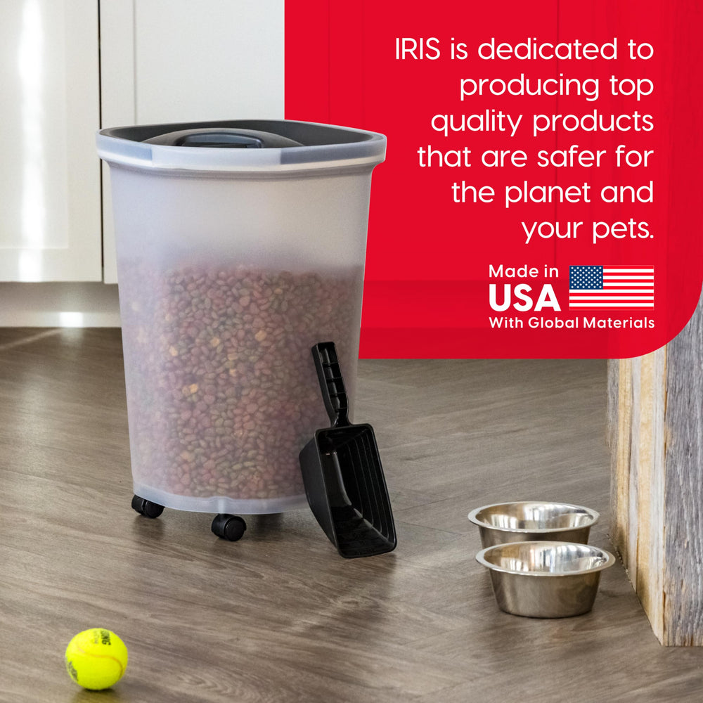 IRIS USA Mobilité facilitée grâce aux roulettes du conteneur.