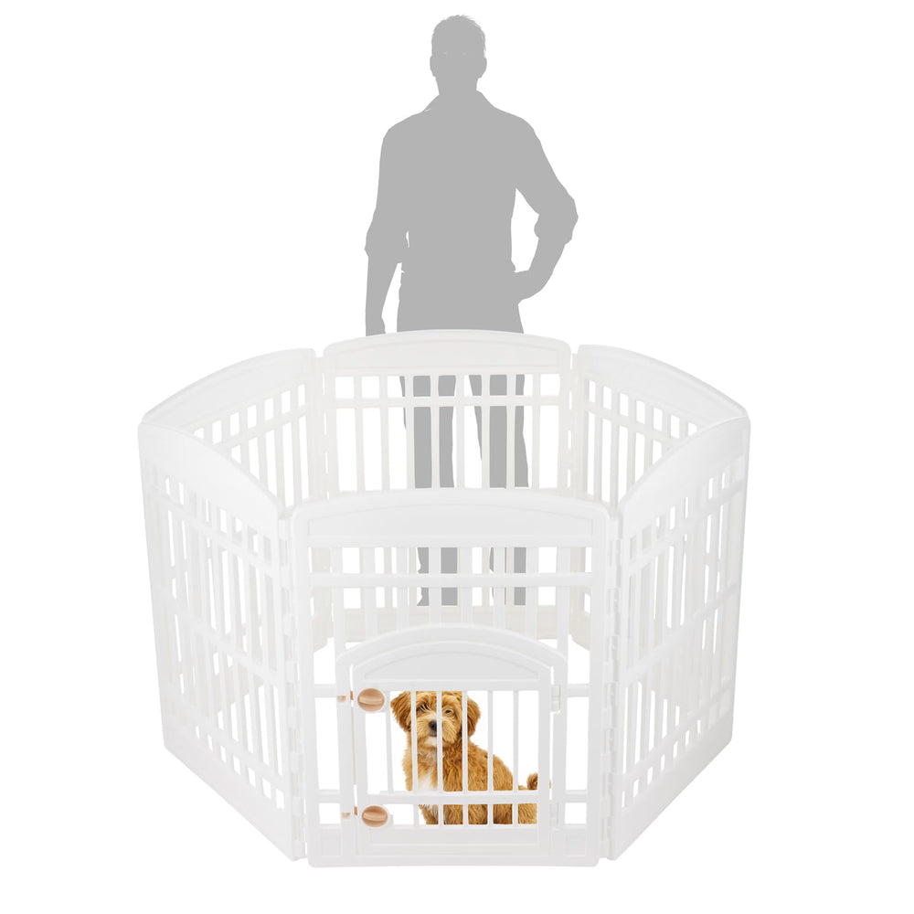IRIS USA panneaux plastique durables pour enclos chien, usage intérieur et extérieur.