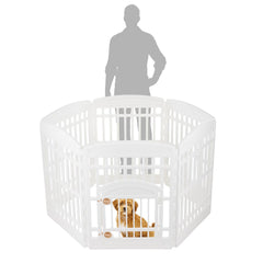 IRIS USA panneaux plastique durables pour enclos chien, usage intérieur et extérieur.