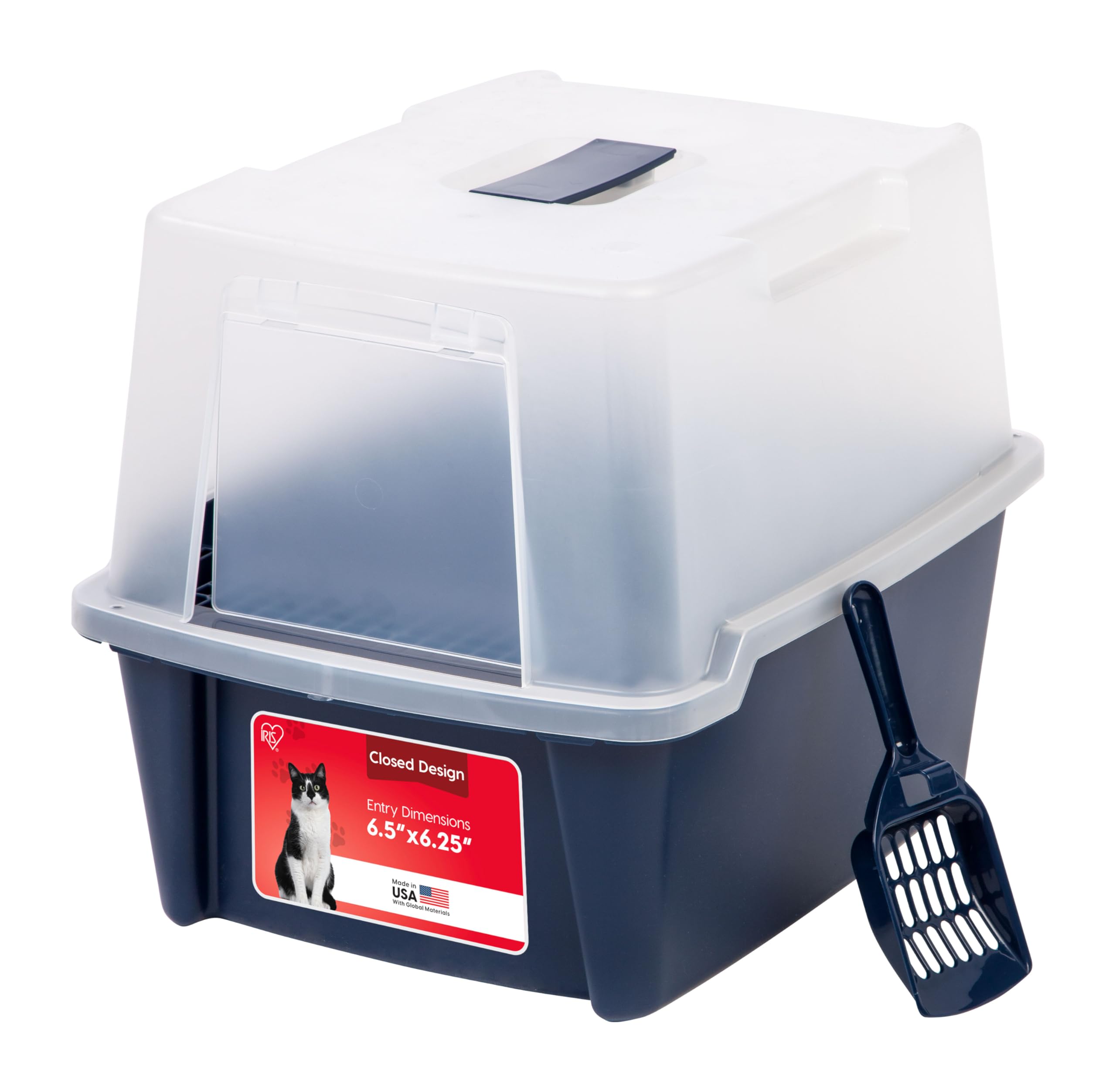 IRIS USA caisse-litiere porte-avant pour intimite et propreté