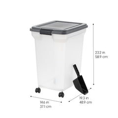 Roue amovible Iris USA facilitant le déplacement du conteneur
