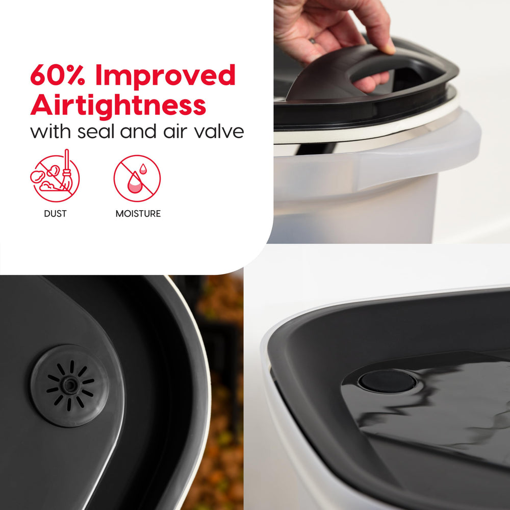 IRIS USA Roues amovibles facilitant le déplacement du conteneur dans la cuisine.