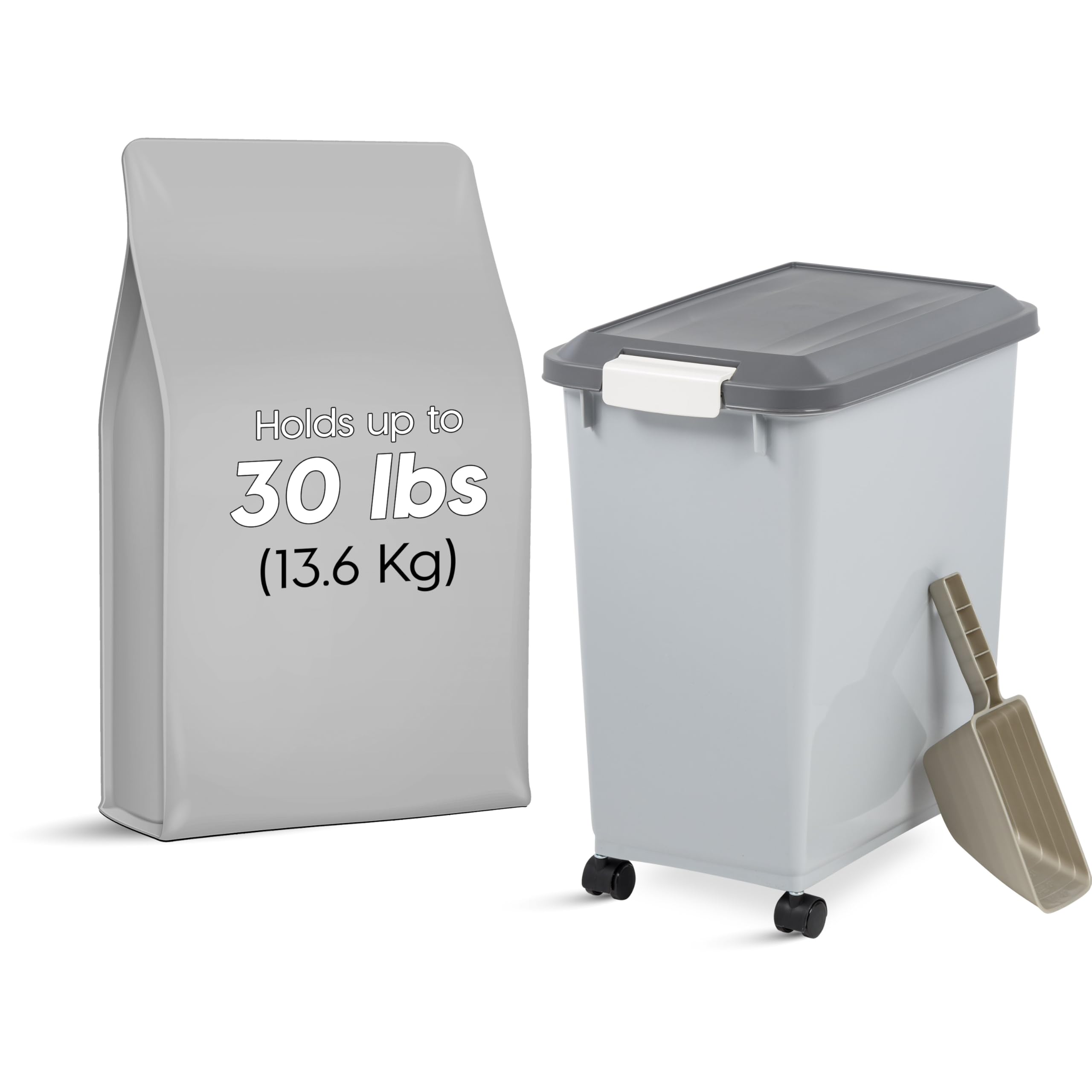 IRIS USA couvercle étanche et système snap-lock pour garder l'alimentation au sec.