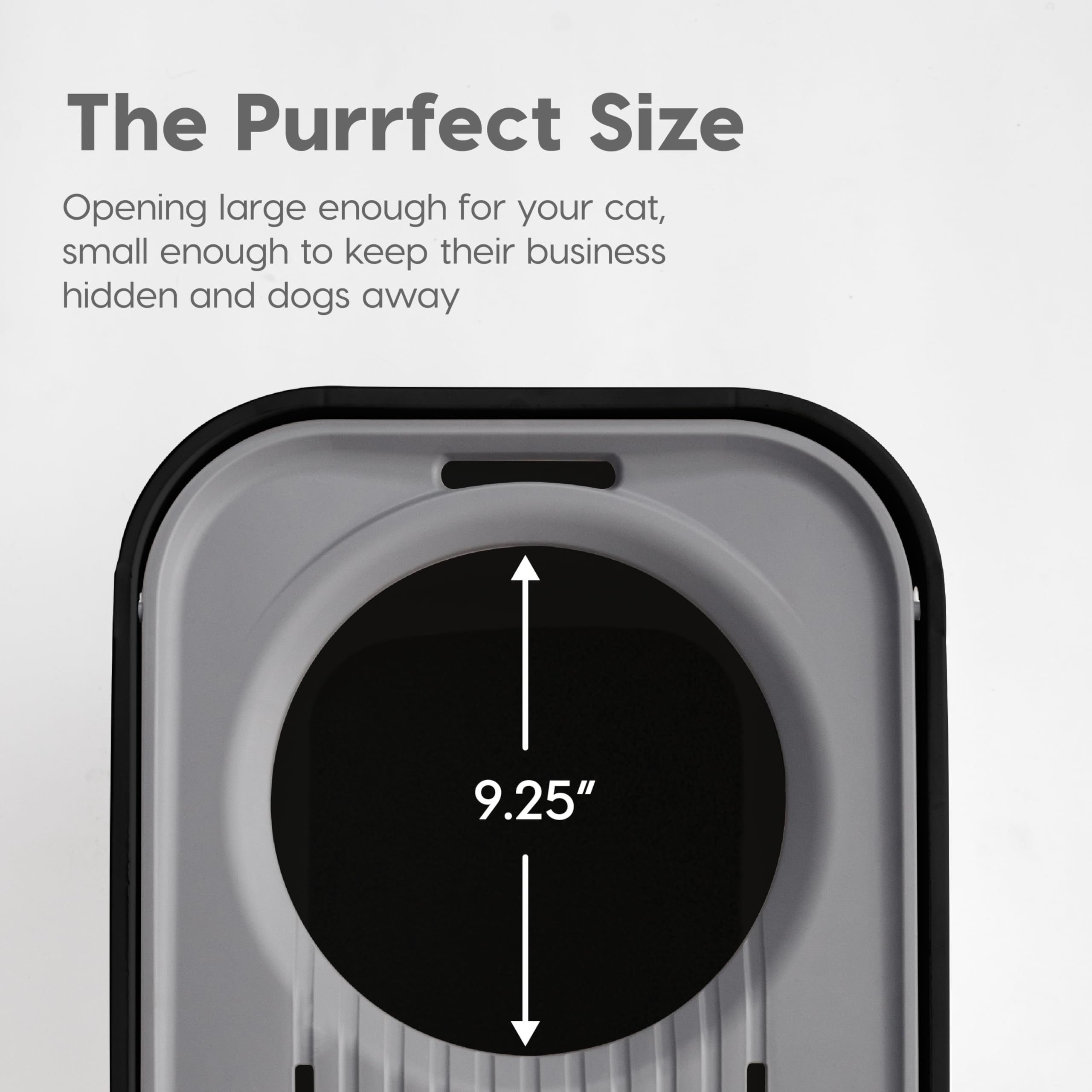 Dimensions extérieures approximatives de la litière Iris USA pour espace domestique.