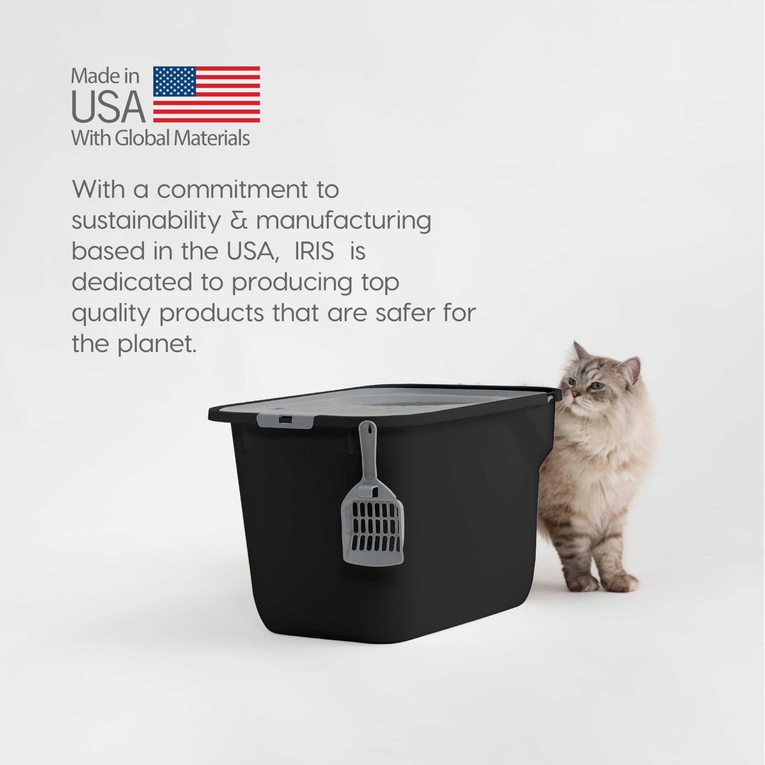 Fabrication USA avec matériaux globaux pour la litière Iris USA.