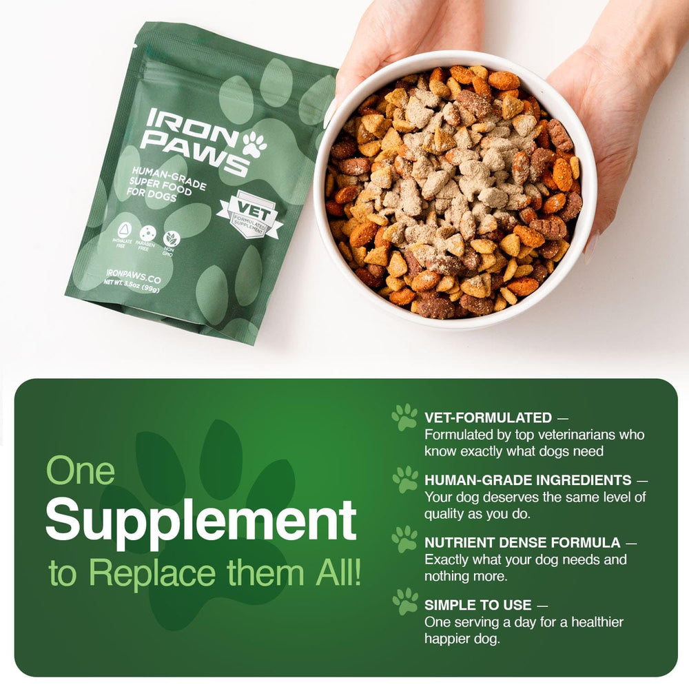 Iron Paws poudre greens soutient le systeme immunitaire