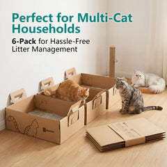 IRRESTRICO litière chat jetable avec revêtement imperméable, pratique pour le trajet et le nettoyage.