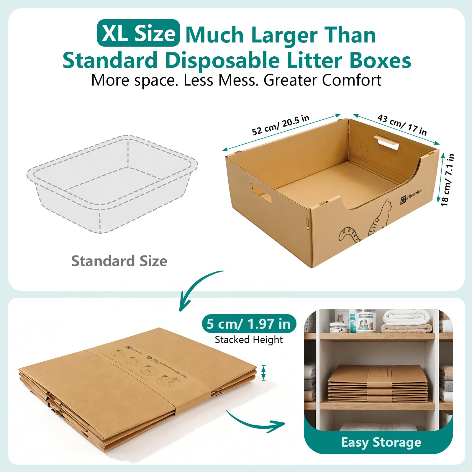 Litière IRRESTRICO recyclable en carton – option durable