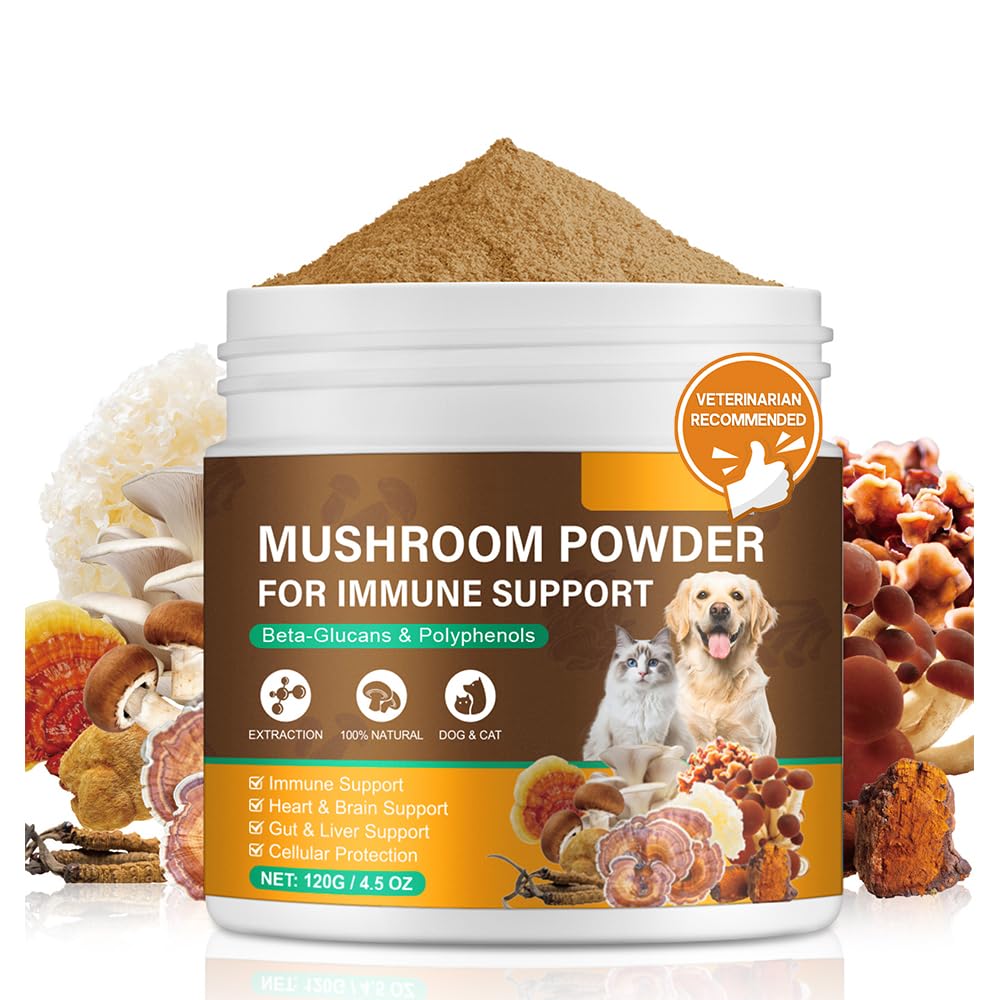 Poudre IRSRDOQU pour chiens et chats avec saveur fumée, soutien immunitaire.