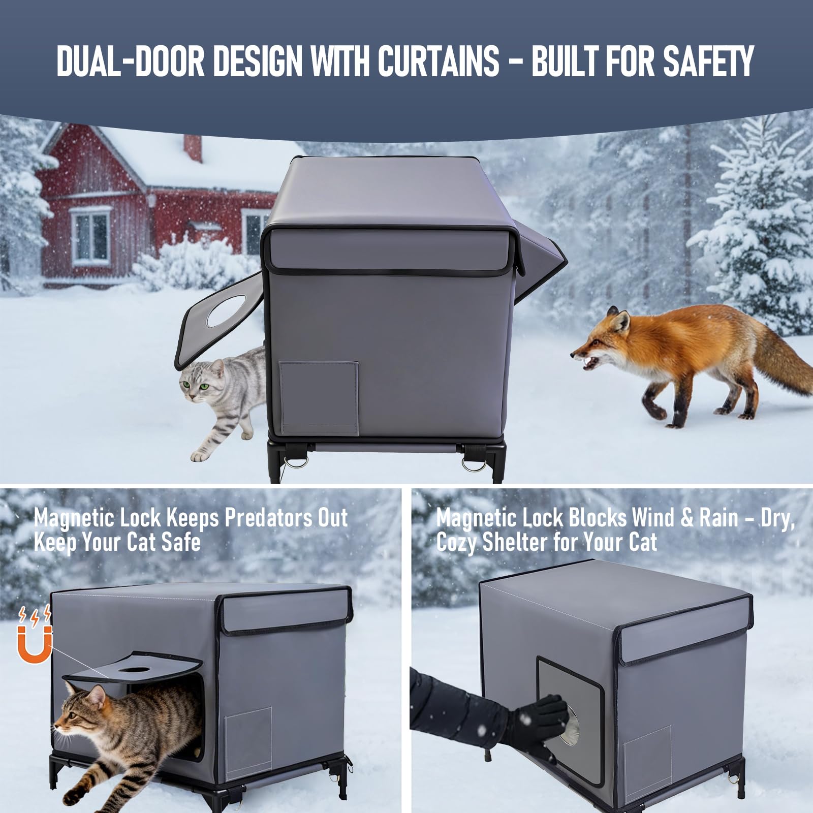 Isenwill abri-chat-plein-air-multi-usages convient au garage, patio et grange