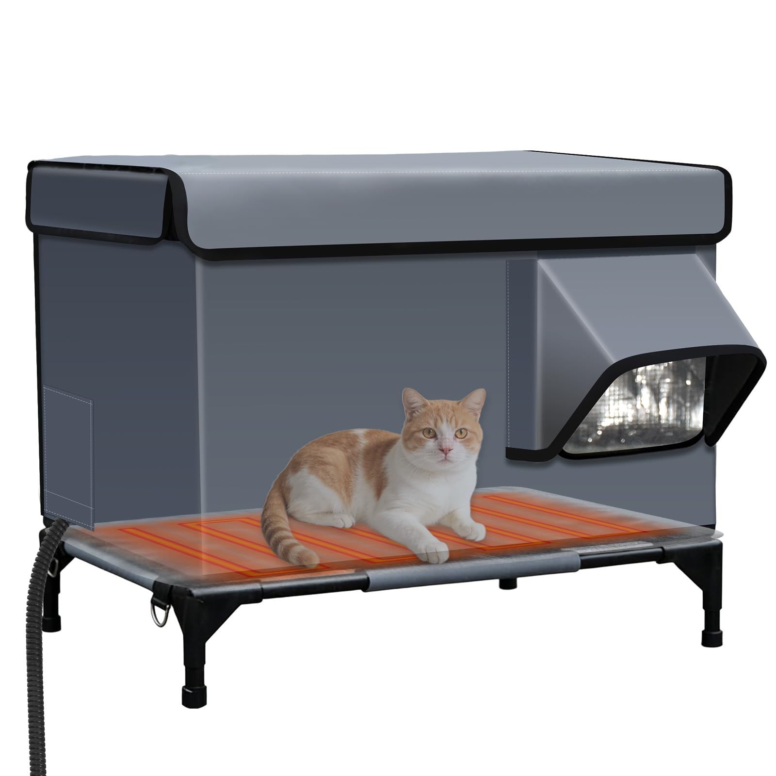 Isenwill maison-chat exterieure chauffante offre un abri sécurisé pour chats extérieurs