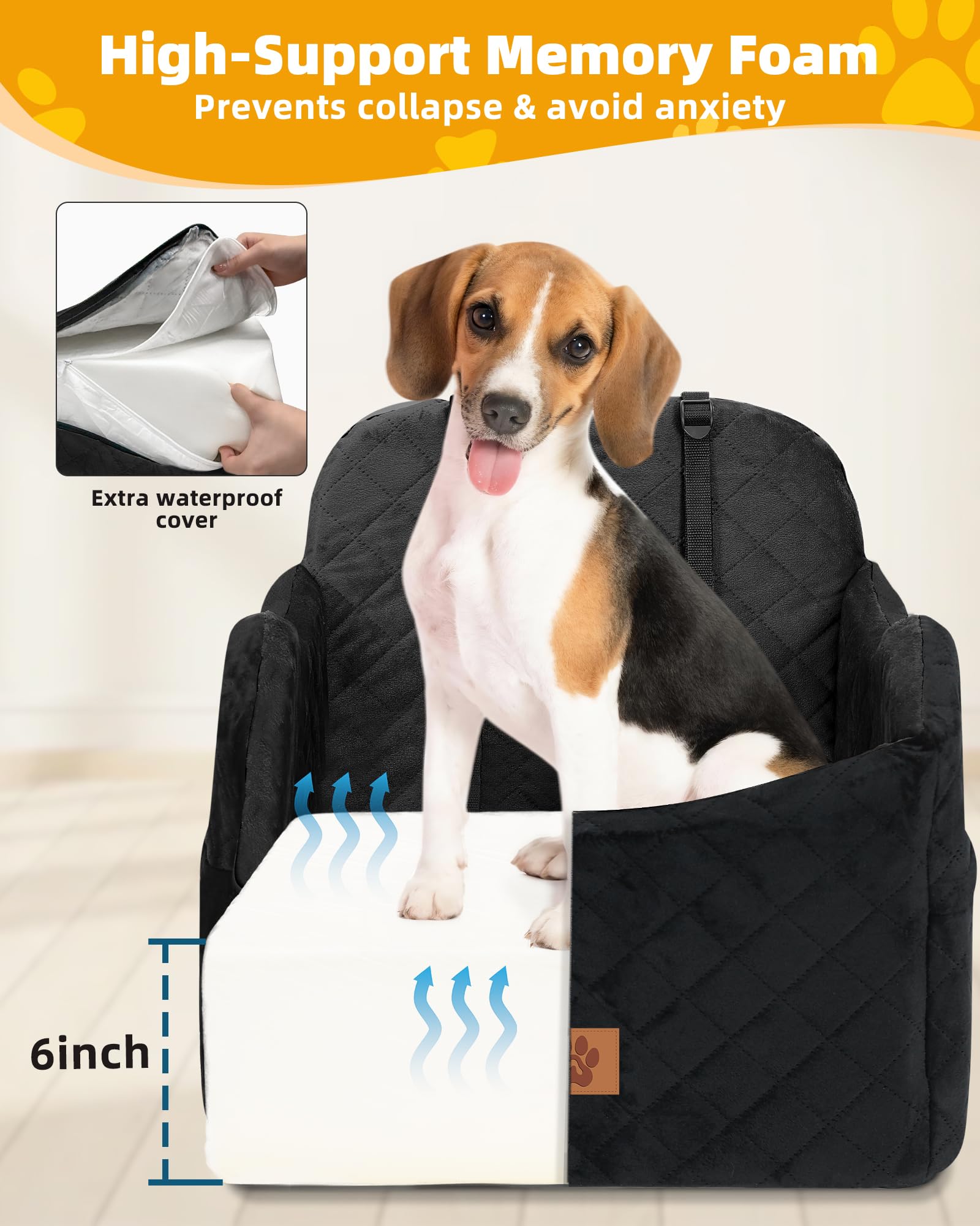 Housse Ishineon mousse mémoire et velours doux pour le confort.