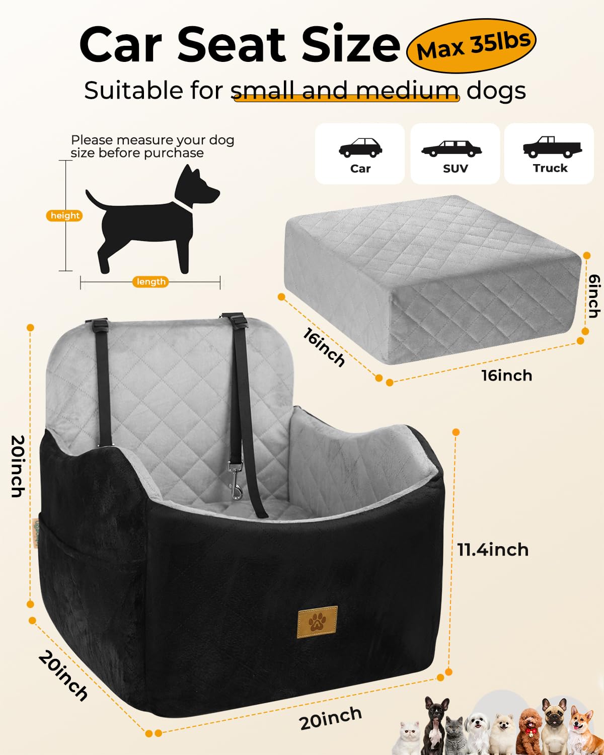 Ishineon mousse mémoire – soutien durable pour chien
