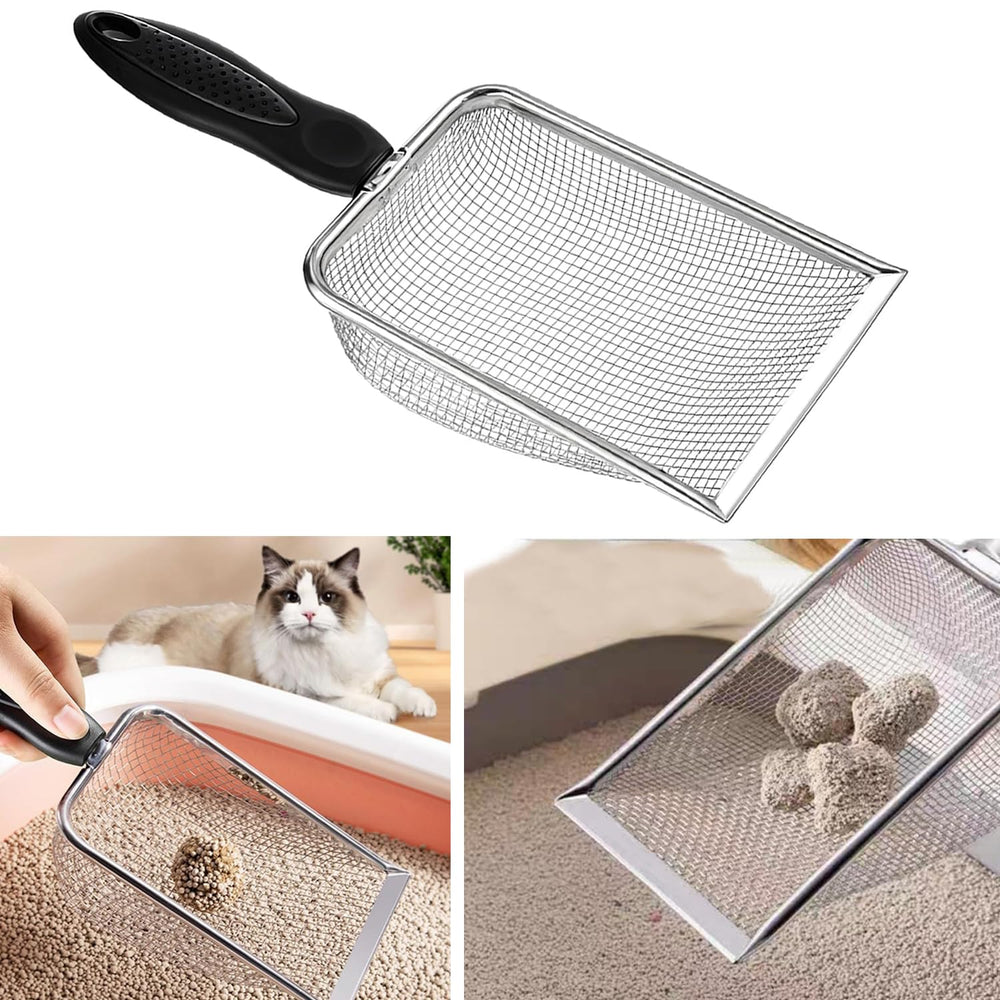 itPlus pelle-litiere-inox-nettoyable-eau : facile à rincer pour une hygiène simple