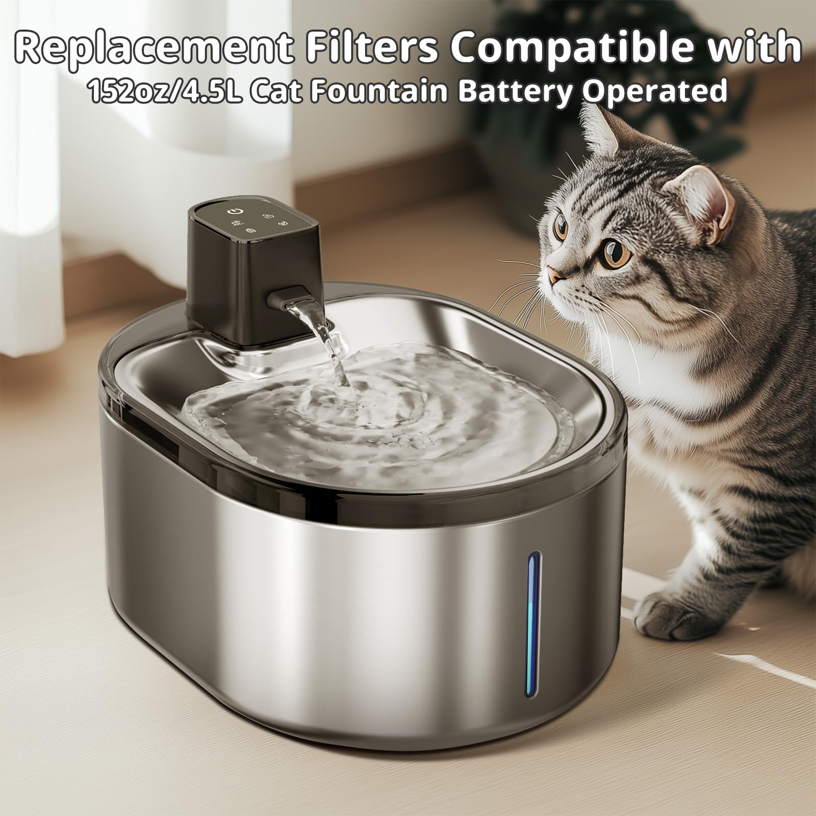 ITSCUTE capacité 4,5 L assure eau fraîche pour plusieurs chats