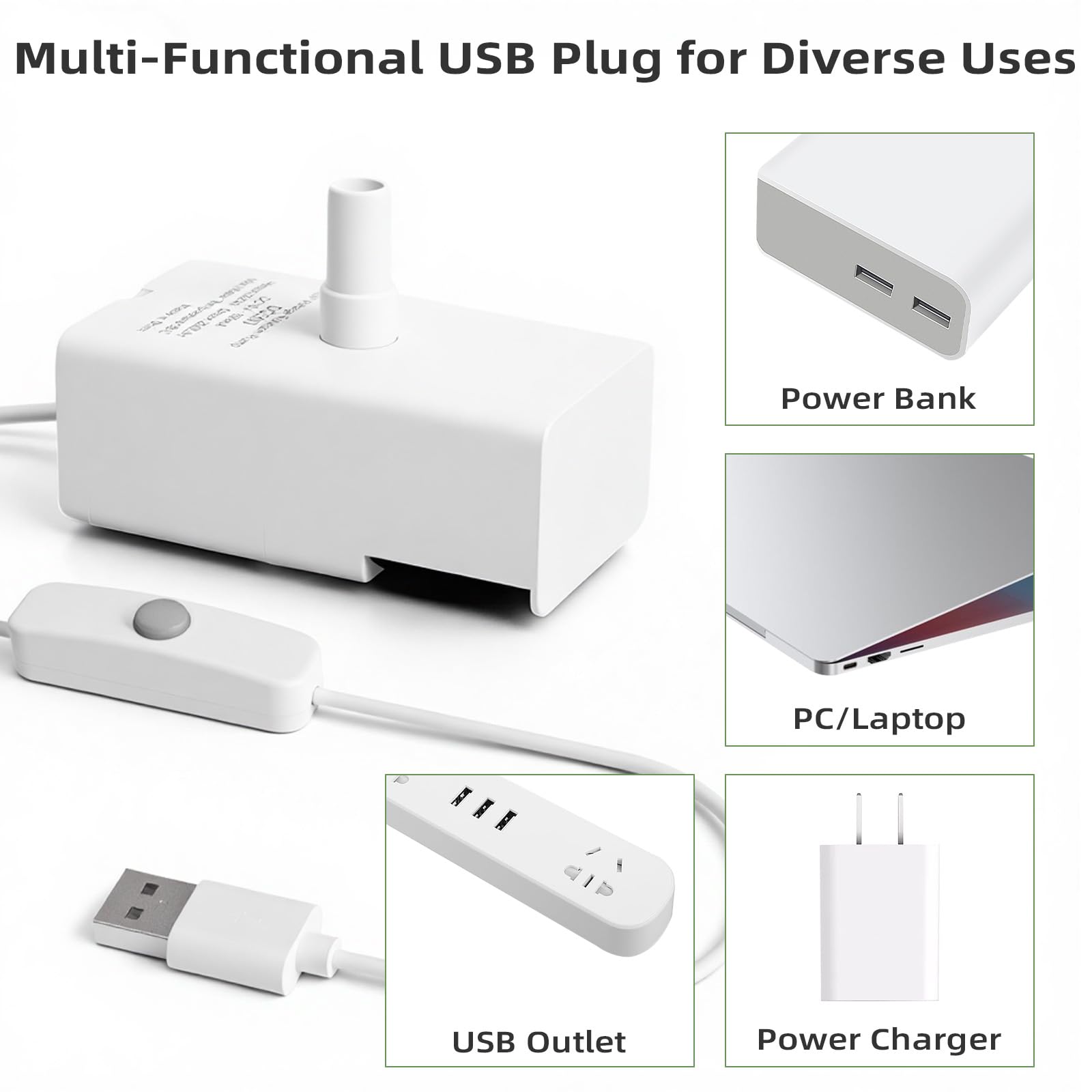 ITSCUTE D443 pompe USB, alimentation flexible et pratique.