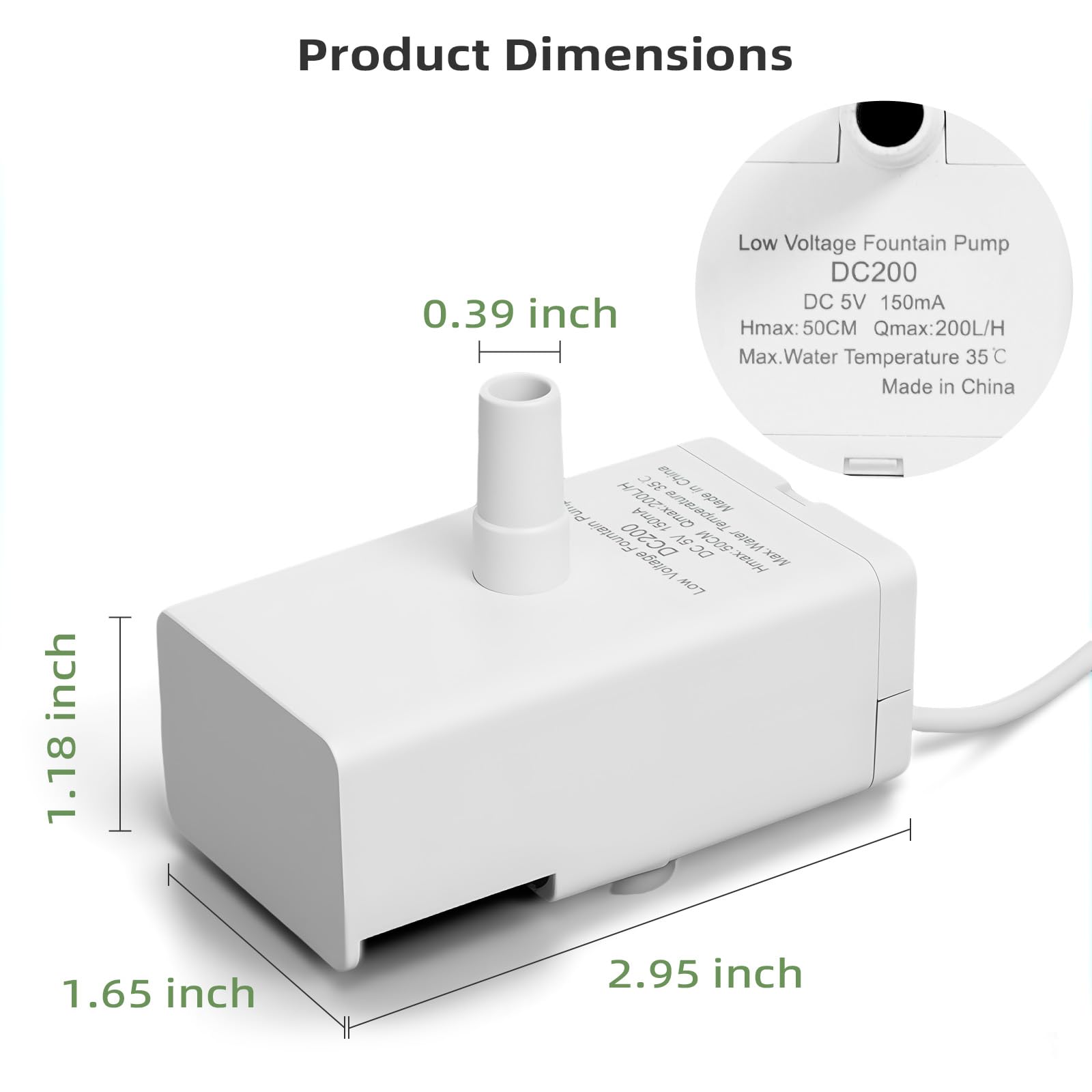 ITSCUTE D443 pompe eau silencieuse, expérience calme pour chiens et chats.