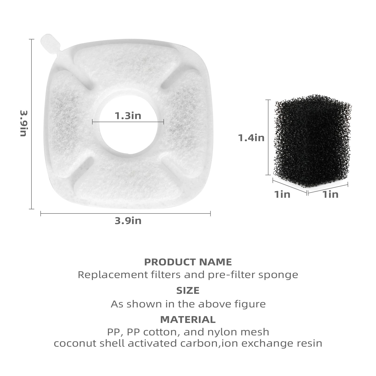 ITSCUTE éponges pré-filtre – haute densité, capture débris pour pompe durable.