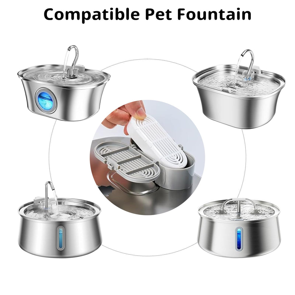 ITSCUTE filtre fontaine chat 4L purifie l’eau et bloque cheveux et débris.