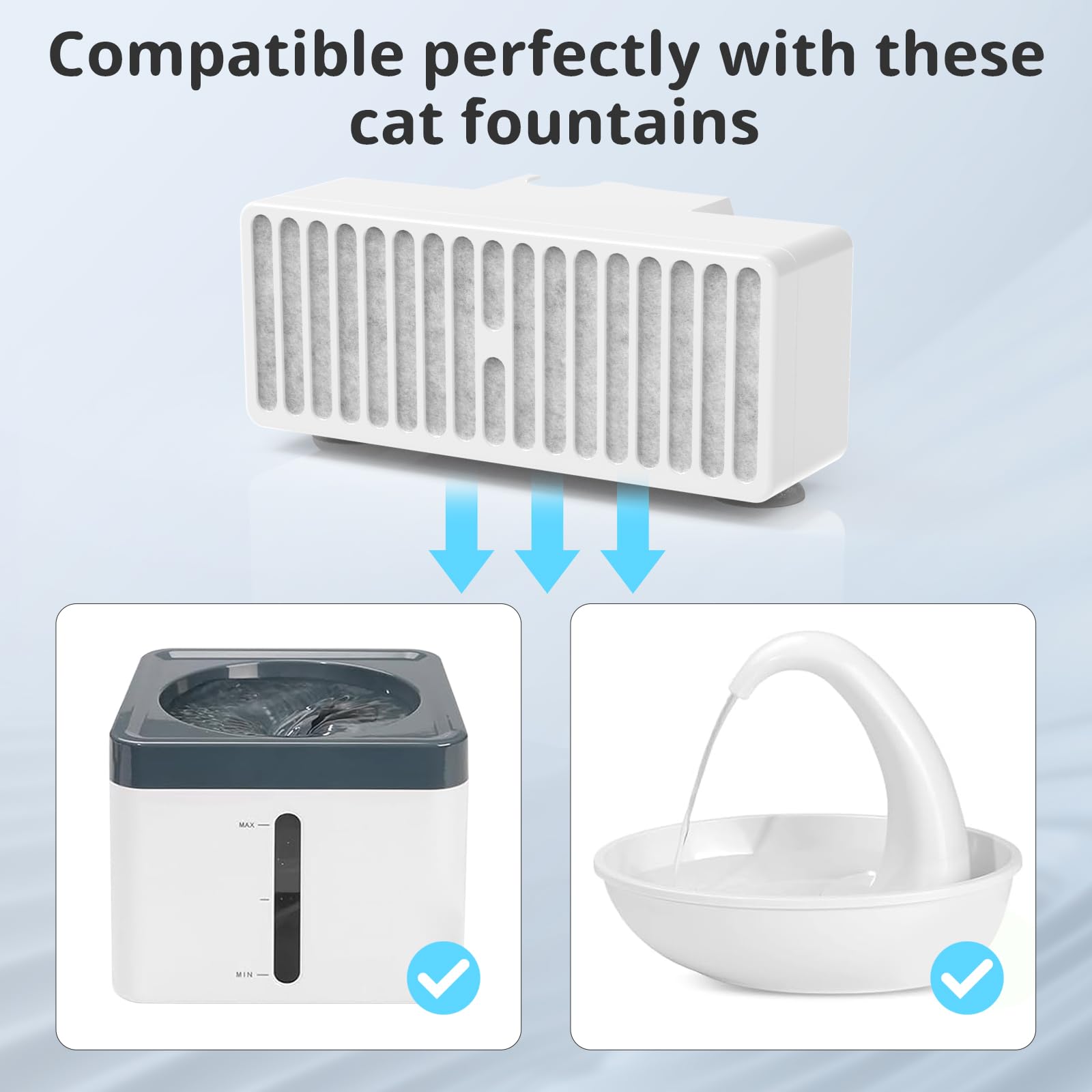 ITSCUTE filtre-fontaine-chat filtration multi-couche pour goût et odeur améliorés.