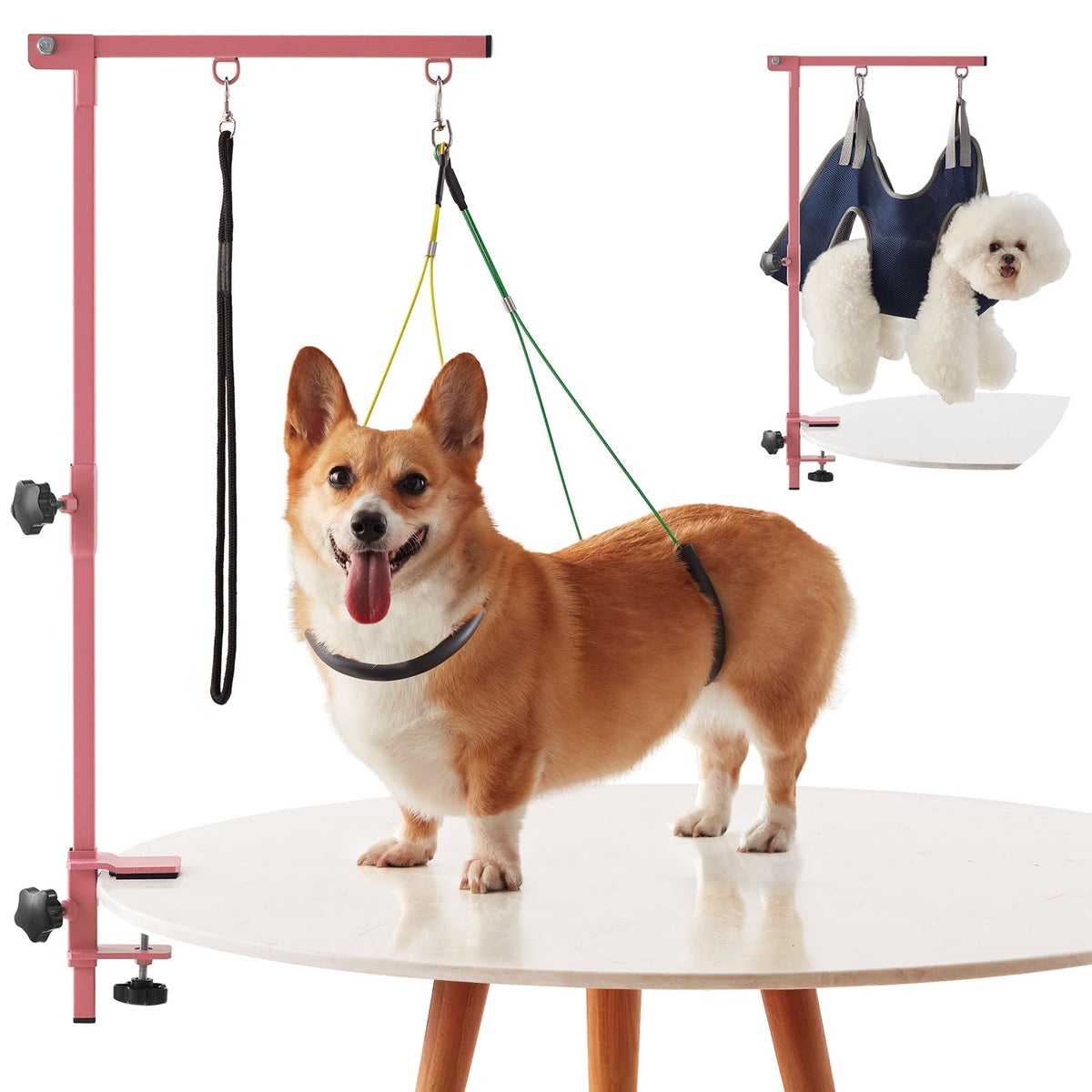 IVEKEN bras-dressage chien hamac rose pour la sécurité lors du toilettage