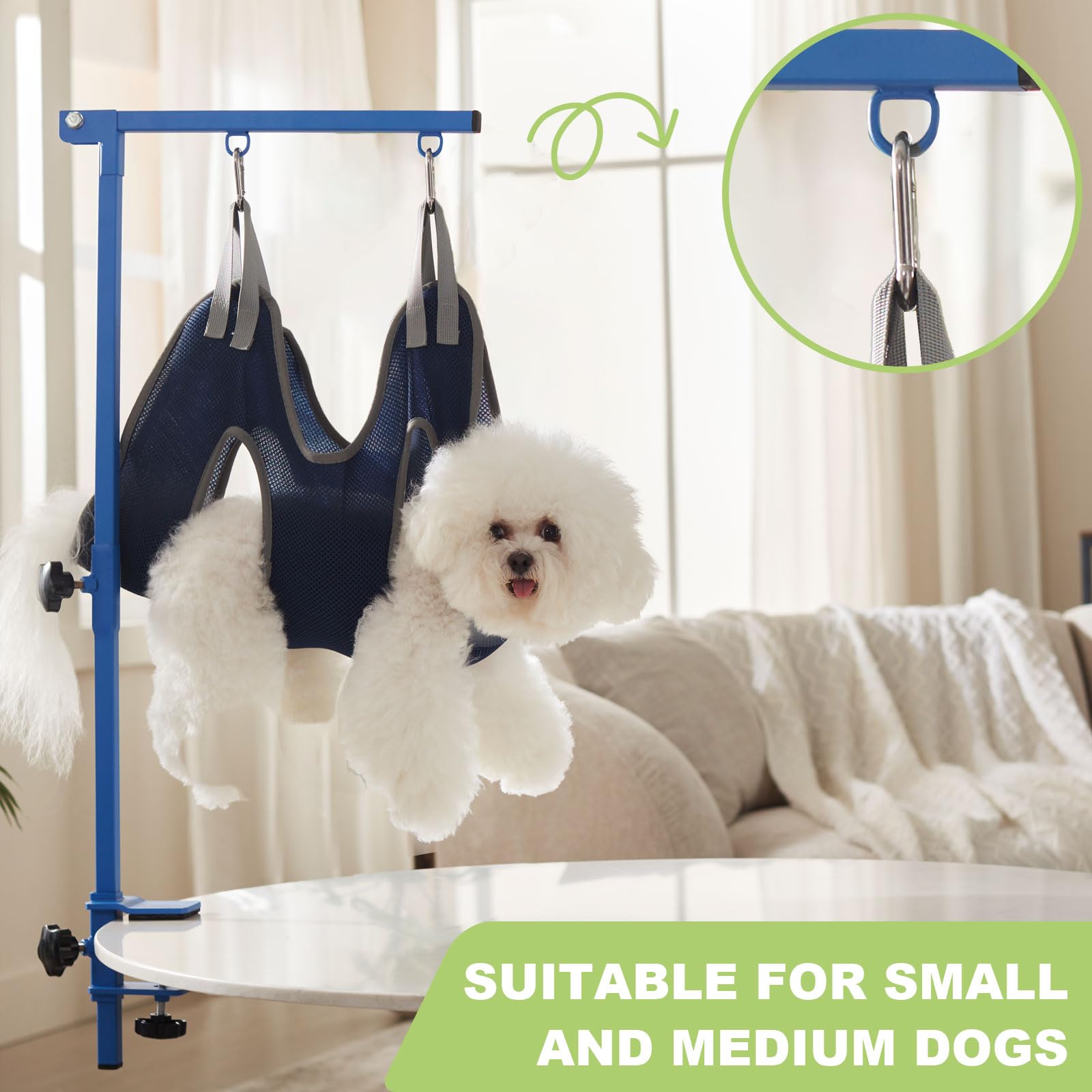 IVEKEN hamac toilettage chien, soutien sécurisé pour un toilettage sans stress.
