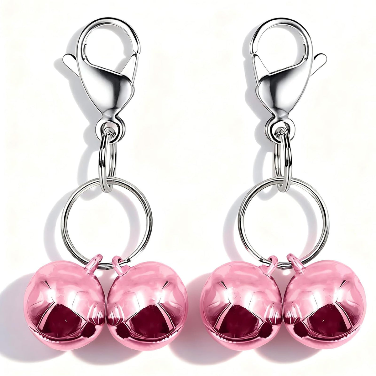 IVIA PET: cloches pour collier chat rose, ensemble de quatre pour mieux localiser.