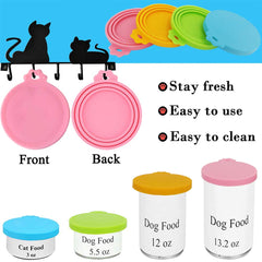 Couvercle silicone IVIA PET sans BPA, s'adapte à plusieurs tailles et préserve la fraîcheur.