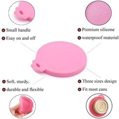 IVIA PET couvercles silicone sans BPA, sûrs pour l'alimentation animale.