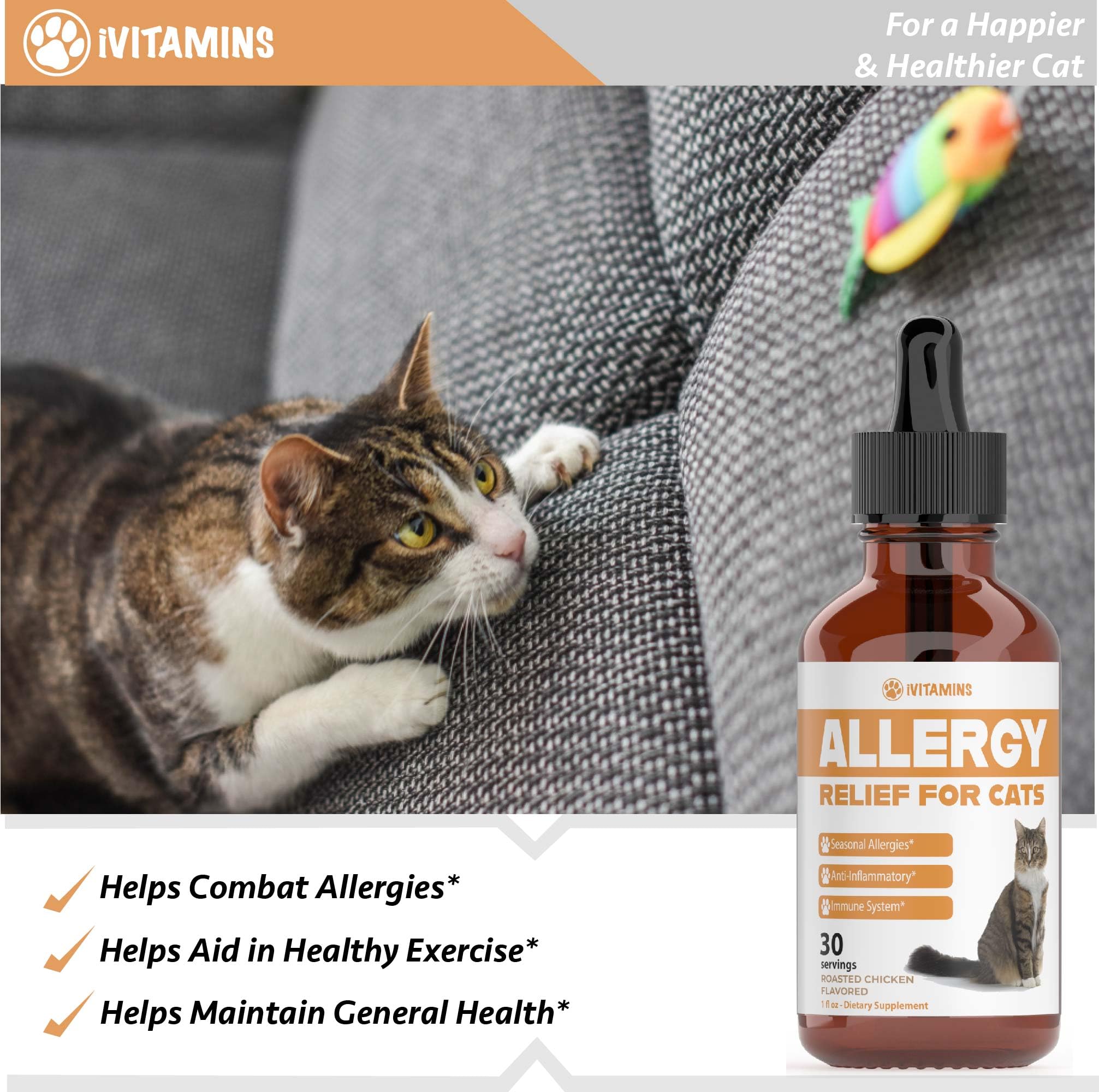 iVitamins chat immunité équilibre – soutien potentiel du système immunitaire.