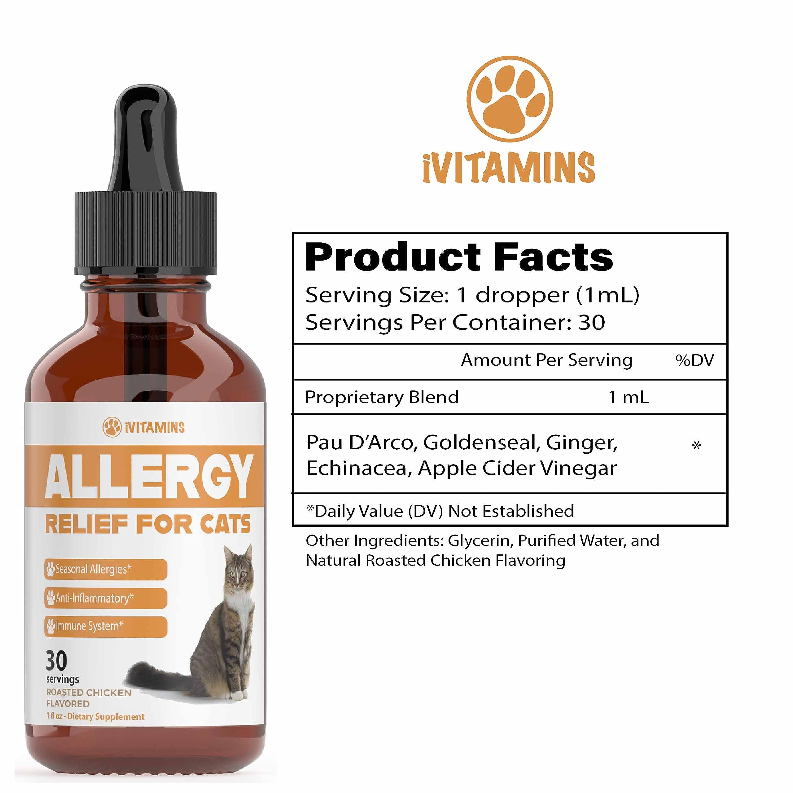iVitamins gouttes poulet chat – dosage pratique pour usage quotidien.