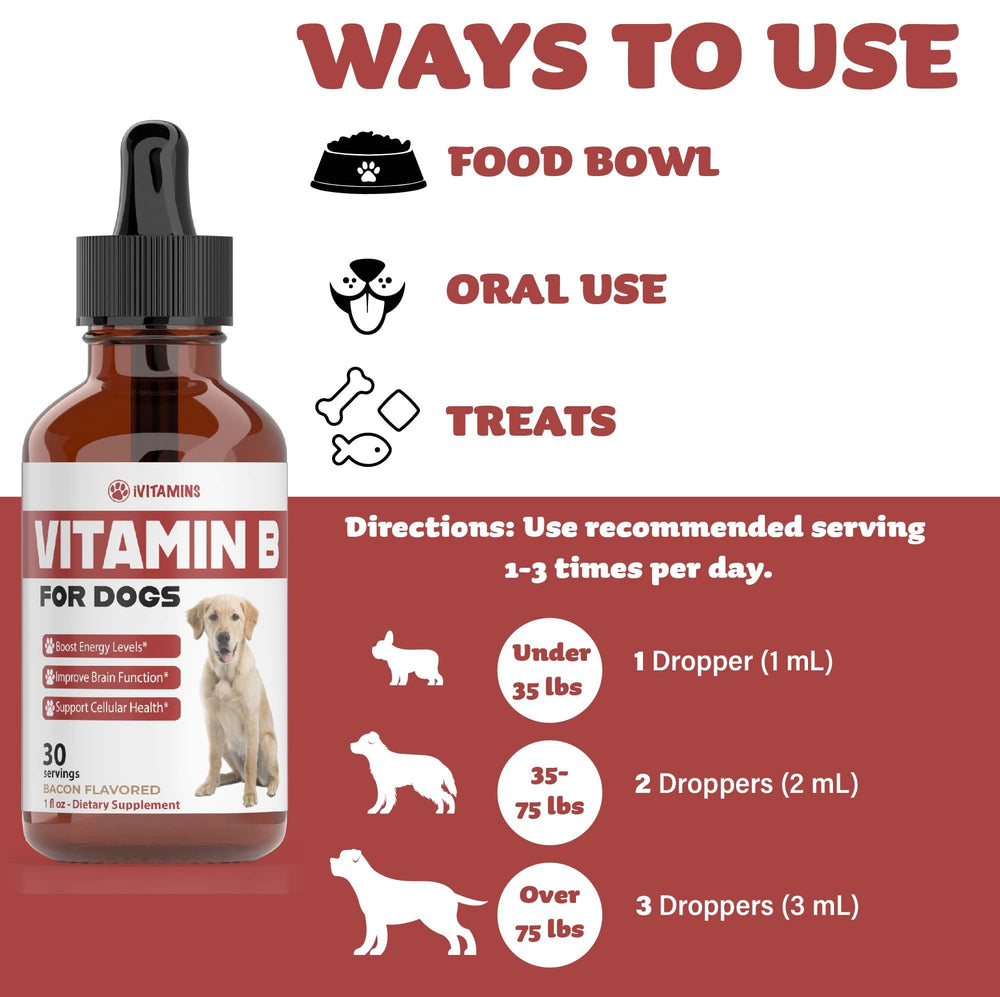 iVitamins convient à toutes les tailles de chiens – gouttes faciles à administrer.