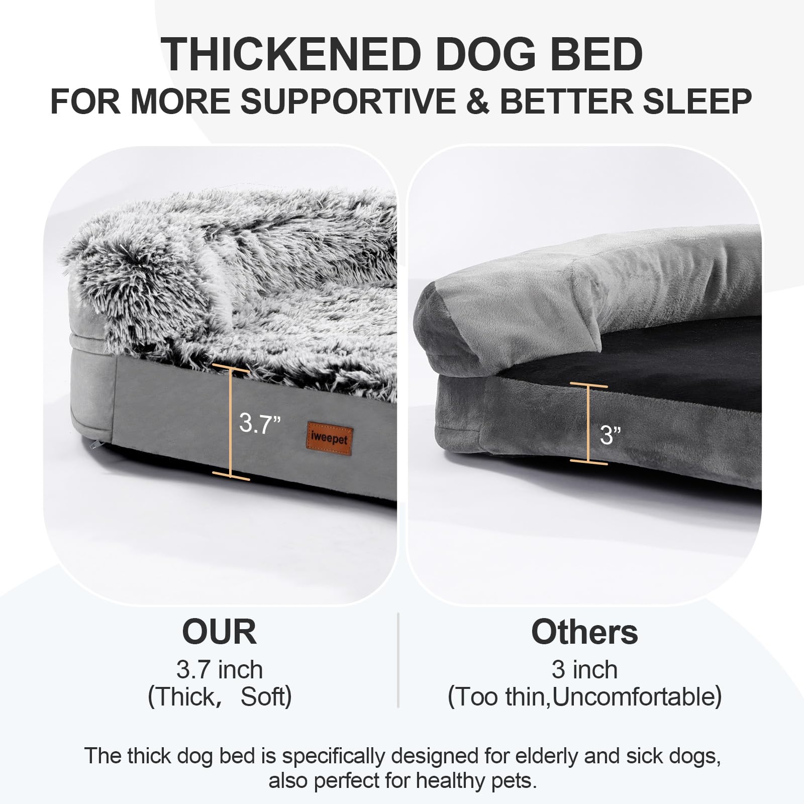 iweepet Fluffy: doublure imperméable protégeant la mousse des accidents.