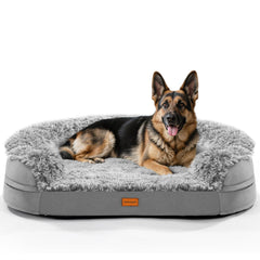 Lit iweepet orthopédique oval grand pour grands chiens, confort spacieux.