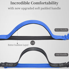 iYoShop Laisse rétractable – poignée double bungee pour plus de confort et sécurité.
