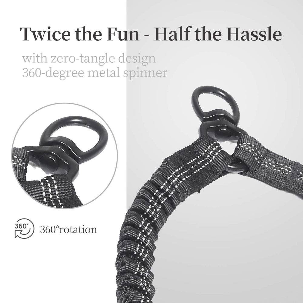 iYoPets design anti-tangle facilite les promenades lorsque les chiens se croisent.