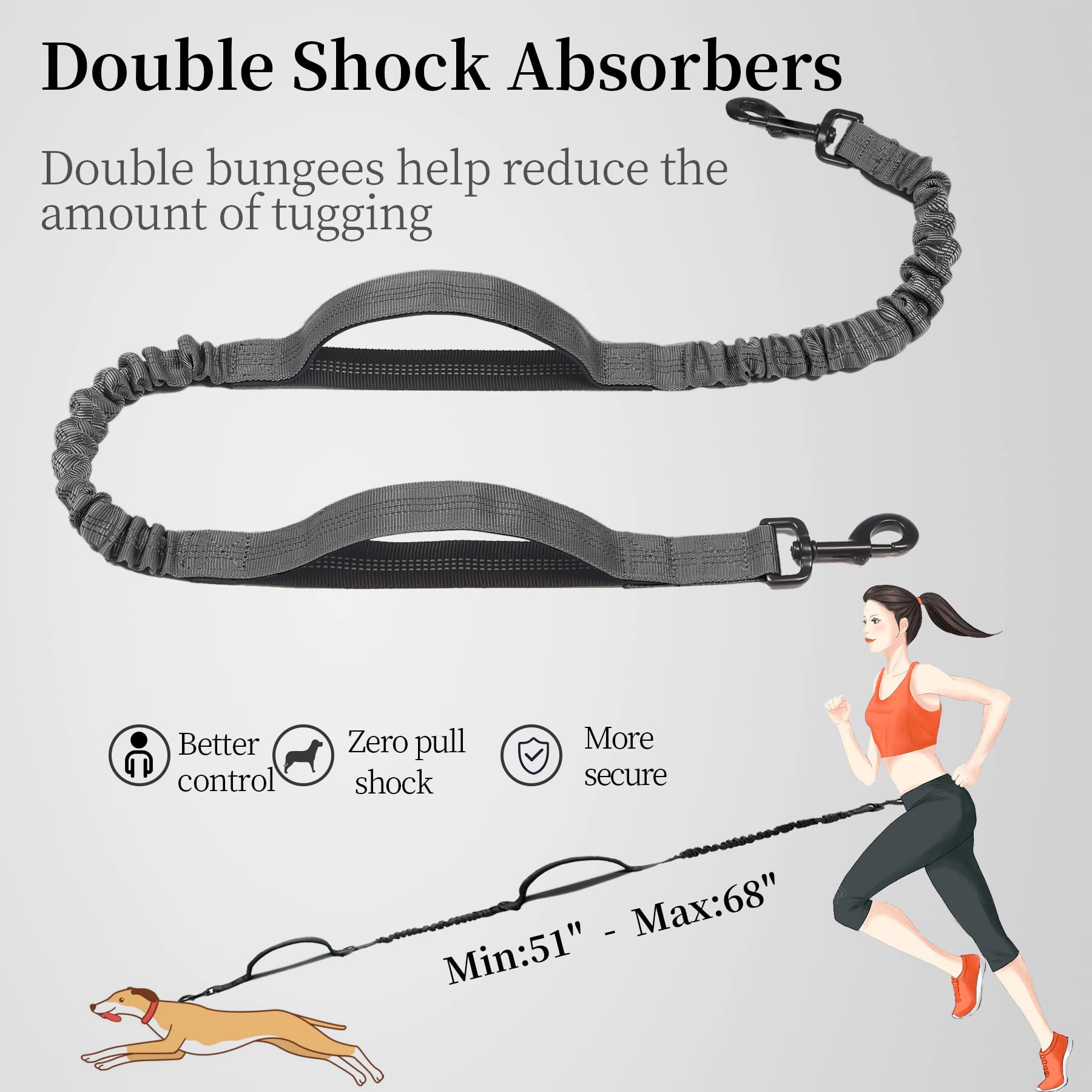 Ceinture taille réglable pour courir sans gêne.