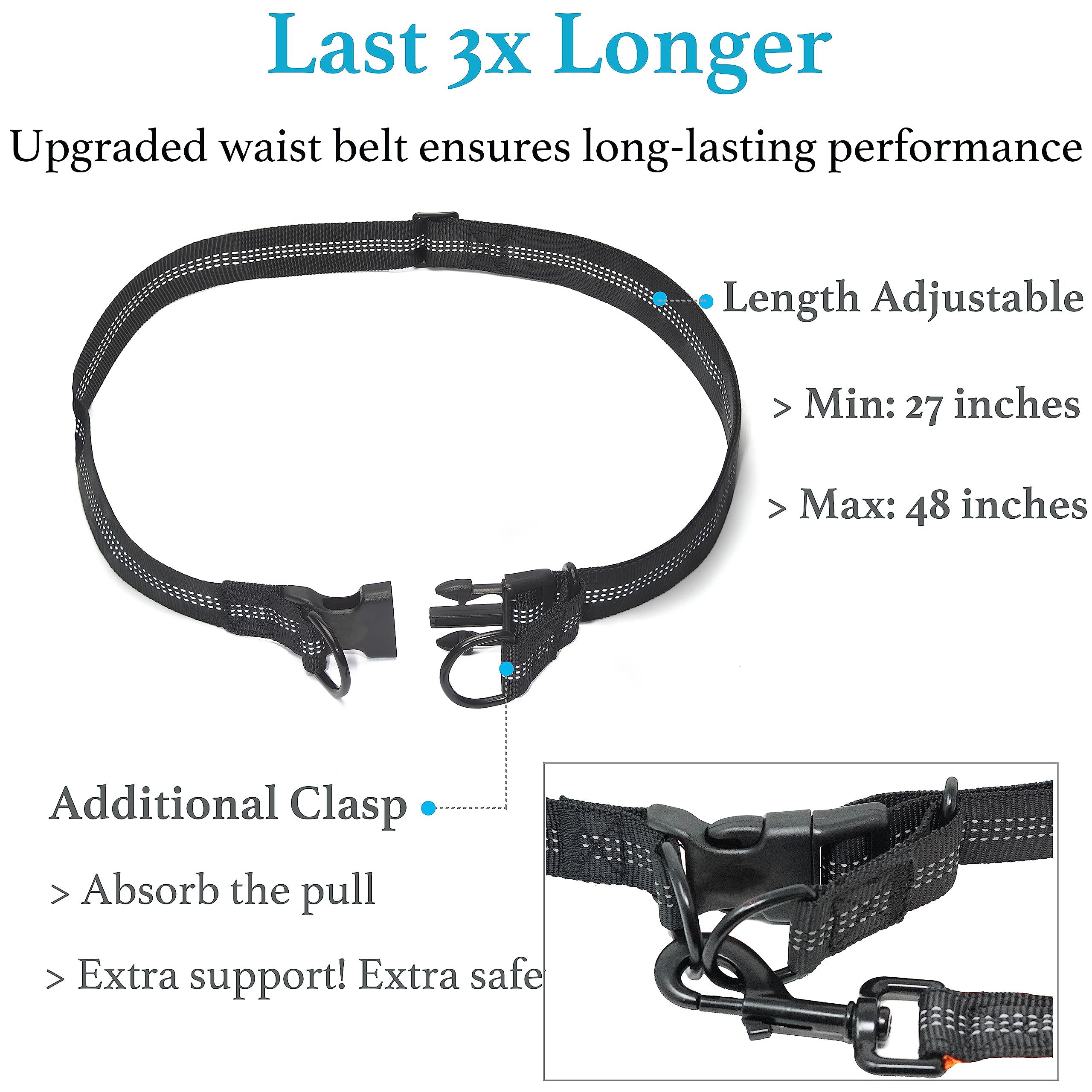 iYoShop ceinture taille orange pour mains libres, confort lors de longues balades.